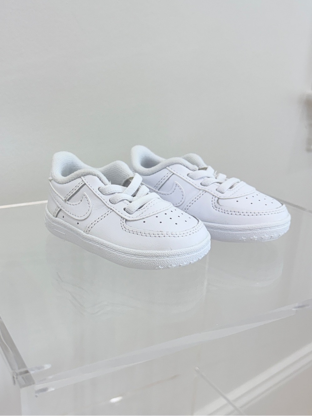 Nike Kids White Low-Top Sneakers with Swoosh